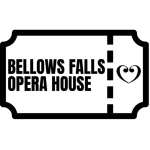 A single white heart outlined with a swirl appears on the right side of a plain black background for the "Adult - Bellows Falls - June 6 2025" product.