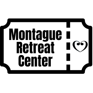 Black outline of a person sitting cross-legged, meditating with a heart-shaped swirl and the number 2 on their chest, set against a white background. Product: Youth Ticket (K-12 Student) - Montague Retreat Center - 2027-04-10.